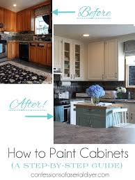 how to paint kitchen cabinets a step