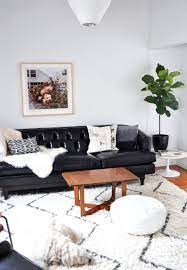 black sofa ideas for your living room