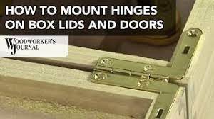 how to mount hinges on box lids doors