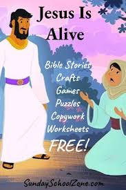 The first printable i made for this post is a booklet with the basic life of jesus pictures and short captions. Free Printable Jesus Is Alive Bible Activities On Sunday School Zone