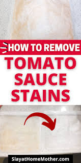 remove tomato stains from plastic