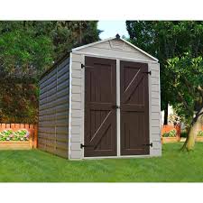 8 Ft Tan Garden Outdoor Storage Shed