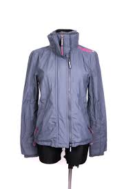 Details About Superdry Windcheater Womens Jacket Grey Size S