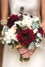 40 burgundy wedding bouquets for