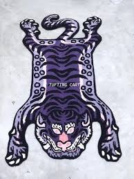 tibetan tiger dark purple tufted woolen