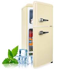 retro mini refrigerator with freezer
