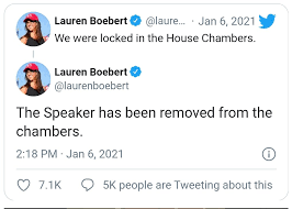 Lauren boebert has been locked out of twitter for 1 week. 9xpifvpf8eu35m