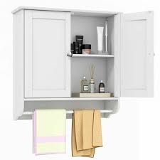 wall mounted bathroom cabinet double