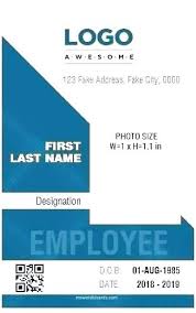Id Card Template Word Free Co For Employee Download C