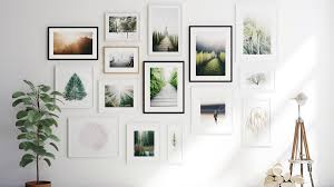 small wall with many frames on it