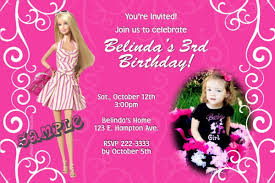 You will match the invitations … Blank Barbie Birthday Invitation Card Greeting Cards Near Me