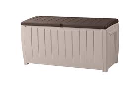 Novel Brown 90 Gallon Storage Deck Box