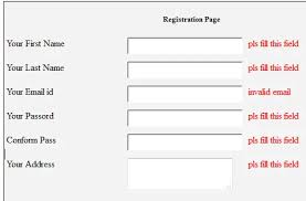 registration form with javascript
