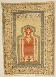unique antique turkish silk prayer rug