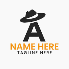 gentlemen hat logo design concept