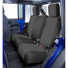 Economy Coverking Rear Seat Cover Neoprene Black Blue 2007 Jeep Wrangler Jk 4dr Ck Spc191