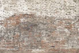 Old Brick Wall With White Paint