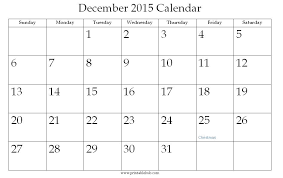December 2015 Fillable Calendar Under Fontanacountryinn Com