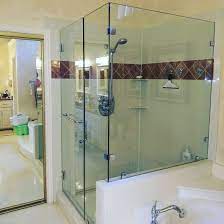while ing a glass shower door