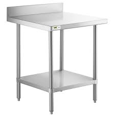 The work prep table is tall enough that i am able to work without the stress of bending over. Regency 30 X 30 16 Gauge Stainless Steel Commercial Work Table With 4 Backsplash And Undershelf