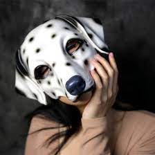 dalmatian half face mask carnival party
