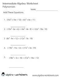 Polynomial Functions Worksheet