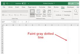 how to get rid of dotted lines in excel