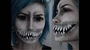 creepy monster teeth halloween makeup