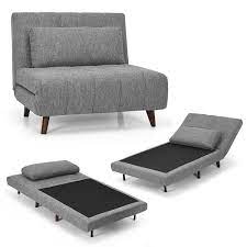Grey Convertible Twin Sofa Bed