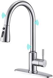 Buy kitchen taps online now at chesters plumbing and bathroom centre limited. Touchless Kitchen Faucet Arrisea Touch On Activation Kitchen Sink Faucets With Pull Down Sprayer Brushed Nickel Stainless Steel Kitchen Faucets With Three Water Flow Modes Sprayer F15027 Amazon Ca Tools Home Improvement