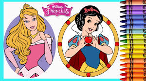 I love to color and truly believe tha. Coloring Disney Princess Snow White And Princess Aurora Mewarnai Gambar Putri Salju Youtube