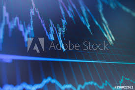 Blue Screen Of Finance Data Stock Trade Live Bitcoin Price