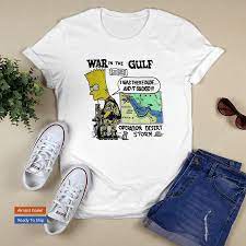 Vintage Bart Simpsons War In The Gulf 1991 T-Shirt + Hoodie - Breakingz  Apparel