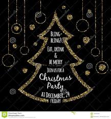 Christmas Party Invitation Template Stock Vector Illustration Of