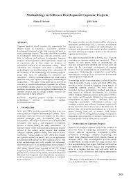 Capstone projects emerged as a result of other improvements in education. Pdf Methodology In Software Development Capstone Projects Diane Strode Academia Edu