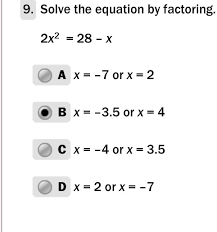 Solve The Equation By Factoring 2x