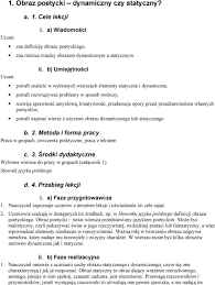 Czasowniki Statyczne I Dynamiczne Angielski - 1. Obraz poetycki dynamiczny czy statyczny? - PDF Free Download