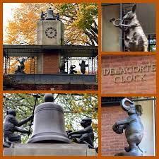 Delacorte Clock in Central Park - Constructed on a triple archway of brick,  the George Delacorte Musical Clo… | New york christmas, Bronze sculpture,  Nursery rhymes