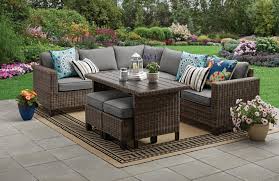5 piece patio dining set with swivel chairs