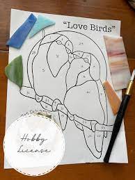 Hobby Love Bird Stained Glass Pattern