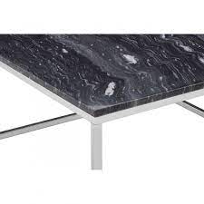 Square Black Marble Coffee Table With