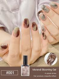 watercolor marble effect nail polish