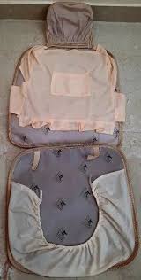 Brown Silk Car Designer Seat Cover