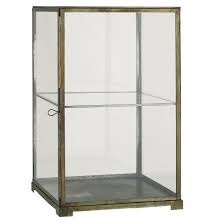 Antique Gold Metal Display Cabinet With