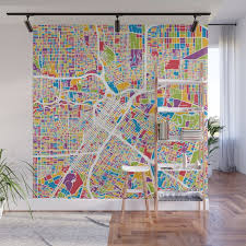 Houston Texas City Street Map Wall