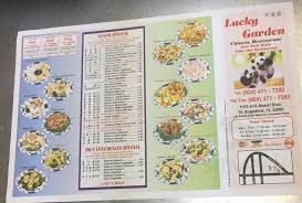 Our many faithful customers continue to visit our restaurant because we offer them delectable. Lucky Garden Menu In St Augustine Florida Usa