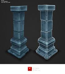 Low Poly Dungeon Pillar 3d Model