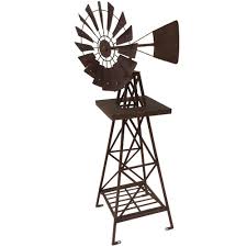 highst rust metal windmill ornament