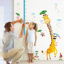 Amazon Com Cute Giraffe Height Chart Wall Sticker For Kids