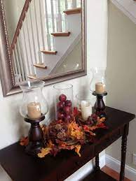 Console Table With Fall Decor